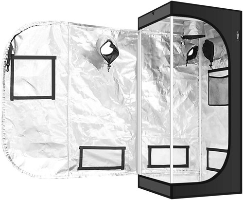 Grow Tent and 2-Pair 1/8 Inch 8-Feet Long Adjustable Rope Clip Hanger Combo Set - Picture 18 of 21