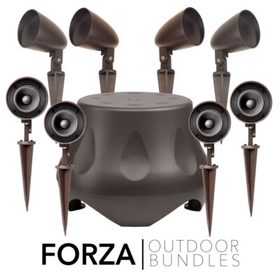 Durable Outdoor Sound System: 10'' 300W Subwoofer & 4 Pairs Landscape Speakers