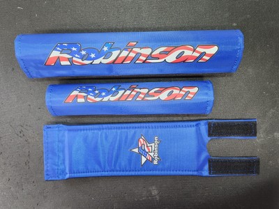 Old School BMX - Robinson Style - 90's logo - Blue with American Flag Logo 