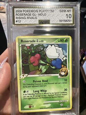 Vintage 2009 POKEMON Platinum Roserade GL Holo Rising Rivals