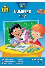 School Zone Numbers 1-12 Workbook: 32 Pages, Kindergarten, 1st Grade, Number Wor