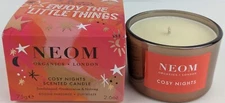 Neom Cozy Nights 2.6oz. Mini Candle: Sandalwood, Frankincense & Nutmeg Scent 