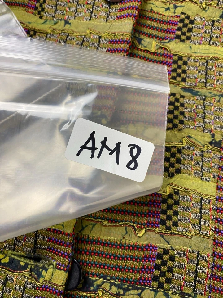 Deborah Cross Green Textile Artist Woven Blazer Jacket size Small Art to wear - Image 4 of 4