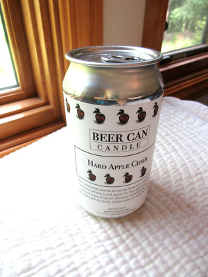ORIGINAL BEER CAN CANDLE CO. HARD APPLE CIDER SCENTED 10.5 oz. 55-60 HOUR BURN