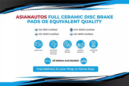Asianautos Full Ceramic Rear Brake Pads For Jeep Grand Cherokee WK 2022 - Foto 4 di 4