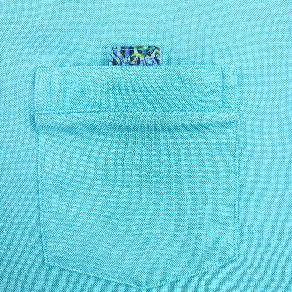 Camisa Polo Visconti Negra Para Hombres Azul Mediana Negocios Informal Oficina Viaje Preppy Foto 4 de 4