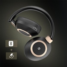 Wireless Over Ear Headphones W/ Mic, Active Noise Cancelation, Foldable Design