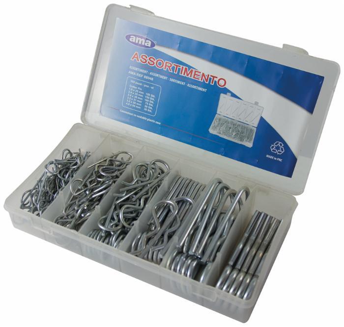 Set assortito con 150 coppiglia a molla