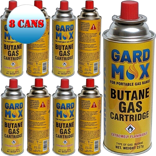 8x BUTANE GAS BOTTLES CANISTERS FOR PORTABLE STOVE COOKER GRILL HEATERS