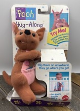 VINTAGE 1996 Mattel Pooh Hug-Along Kanga Clippable Plush Toy NOS