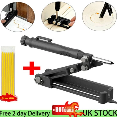 QNGENET Multi function Scribing Tool Construction Scribe Tool with Yellow Pencil Refills