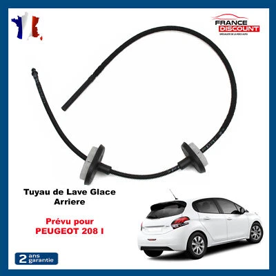 Tuyau de Lave Glace Arrière Coffre prévu pour Peugeot 208 de 2012 à 2019 - Photo 1/3