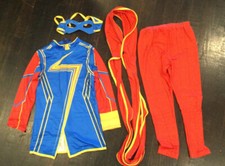 New Kids Superhero Costume Medium 4 Piece CHILD Mask Red Blue