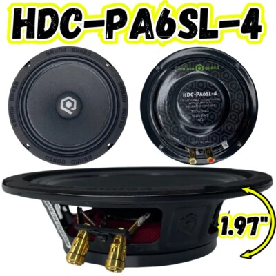 SoundQubed HDC-PA6SL-4 Ultra Slim 6.5'' Neodymium Loudspeaker 300 Watts RMS Power