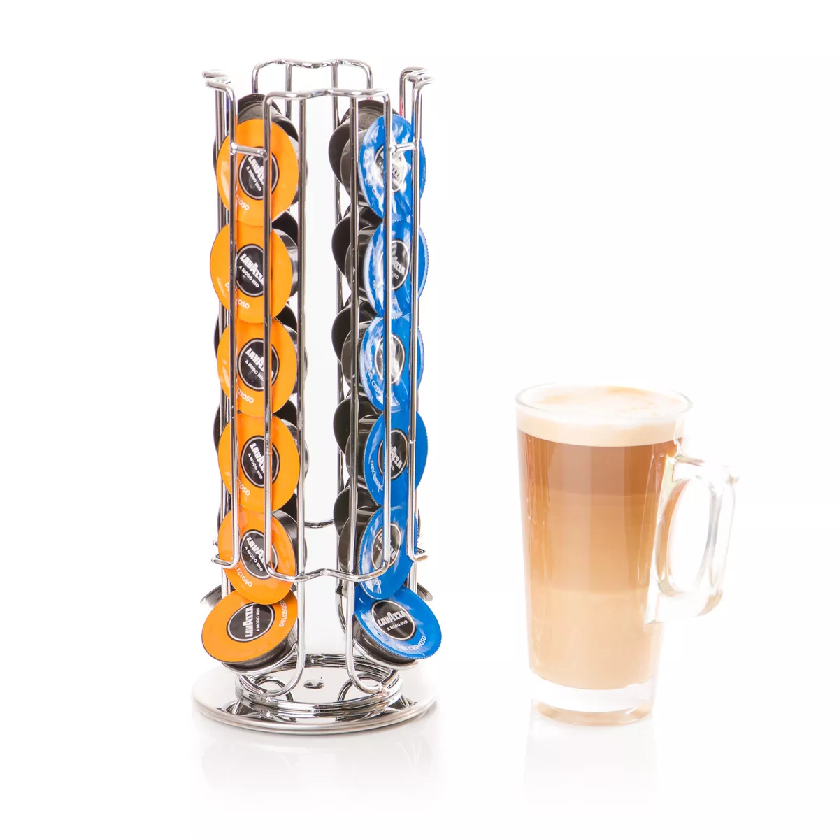 Lavazza Coffee Capsule Holder 24 Pods Rotating Coffee Pod Stand Moda Mio Beans