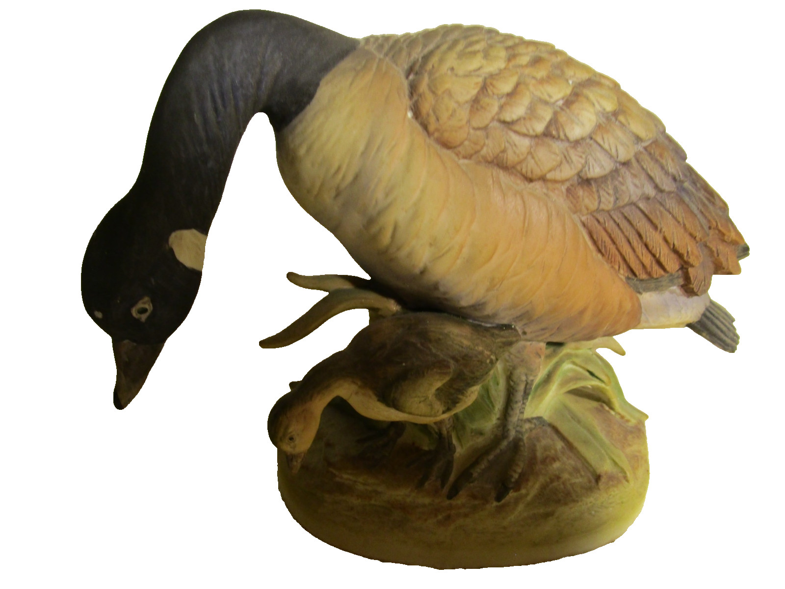 Canada Goose W/ Gosling Andrea by Sadek Japan Porcelain Bird Damaged-