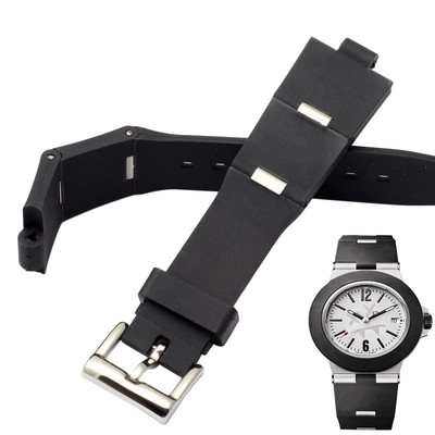 Ersatz Silikon Uhrenarmband passend für Bvlgari BVLG Diagono DP42C14SVDGMT...