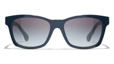 CHANEL 5484 1659 Women's Sunglasses Black Gold Frame Grey Gradient