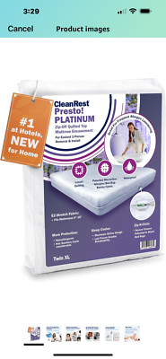  Clean Rest Platinum Zip-Off Quilted Mattress Encasement Hypoallergenic.