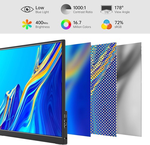 High-Definition 13.3'' OLED Monitor with Dual Stereo Speakers - Eye-Care Tech - Picture 5 of 11