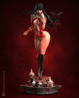 Vampirella Comic Heroine Sexy Red Outfit Vampire Statue  1/4 1/6 Scale Pre Order