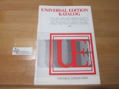 Katalog 1985 Universal Edition :