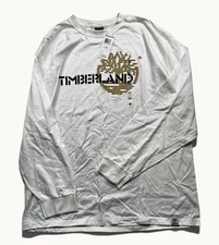 Vintage NWT Men s Timberland Spellout Long Sleeve Shirt 90s Sz L USA Made