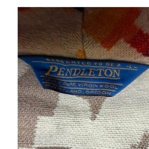 VTG "Pendleton"  Wool Blanket Robe Southwestern G… - image 4