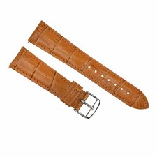 22MM FOR PATEK PHILLIPE WATCH LEATHER WATCH BAND STRAP TAN 22/18MM LONG