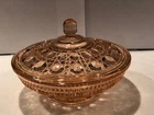 Pink Depression Glass Indiana Covered Candy Dish "NICE"