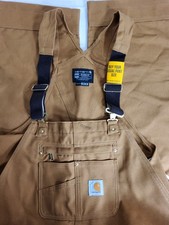 Carhartt Duck Bib Overall R01-M 46x30 NWT