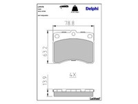 Delphi Bremsbelagsatz, Scheibenbremse LP578 FüR Daihatsu Piaggio