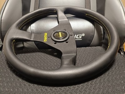 momo%♡ MOMO VELOCE Racing 320mm Steering Wheel Black Leather NA NB R32 86