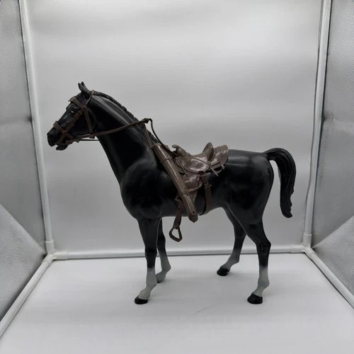 Vintage Louis Marx Toys 1965 Johnny West Horse Thunderbolt Black w/accessories
