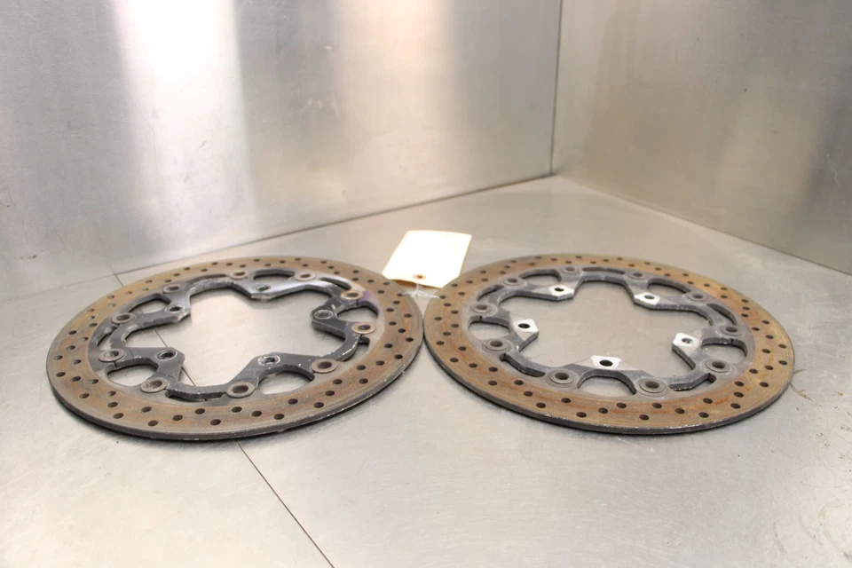 08-20 SUZUKI HAYABUSA GSX1300R FRONT LEFT RIGHT BRAKE ROTORS DISCS 59210-15H10 Foto 4 de 4