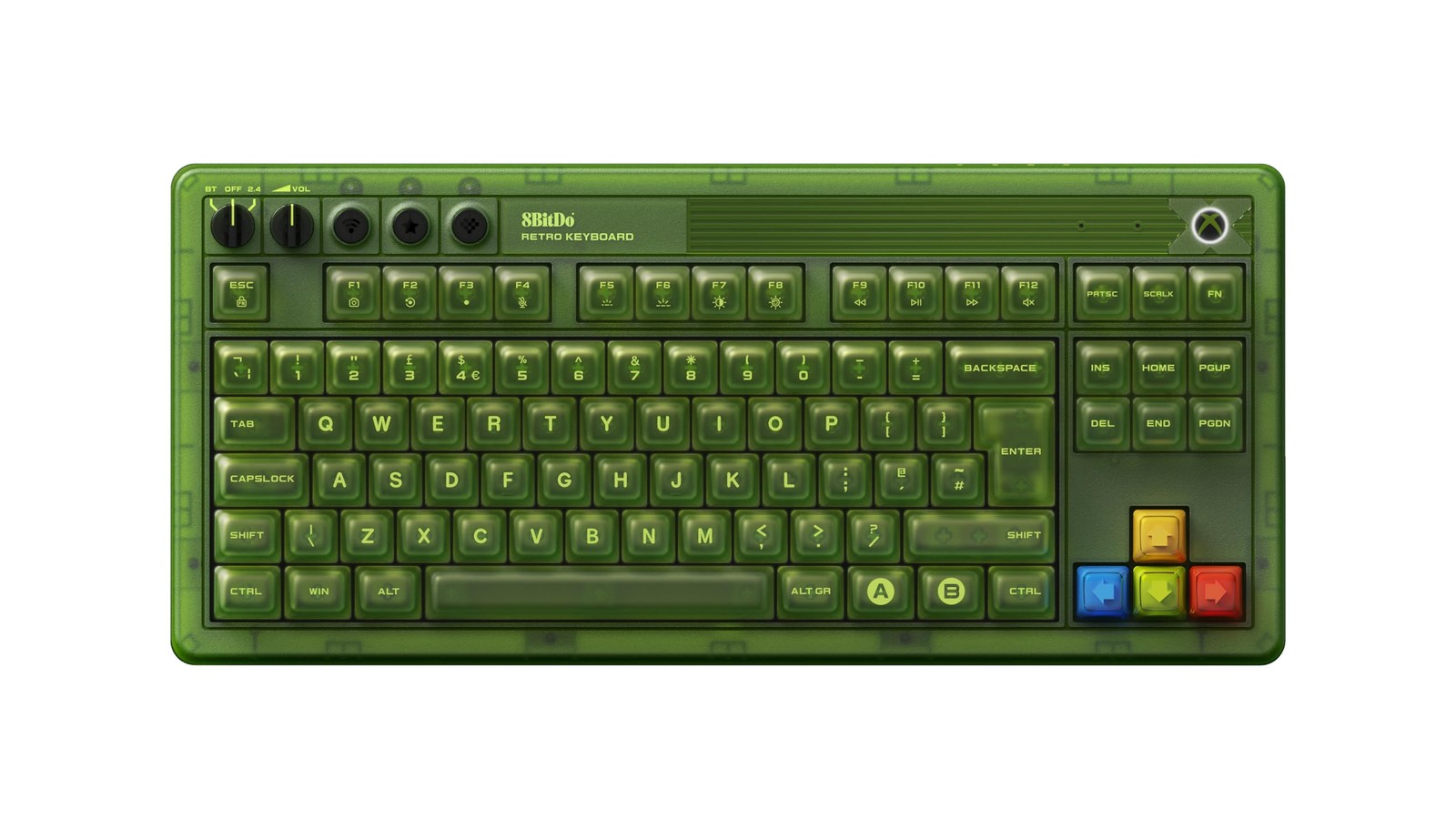8Bitdo Retro 87 Mechanical Keyboard with RGB Backlight, Bluetooth/2.4G/USB-C Hot Swappable Wireless Gaming Keyboard for Windows and Android - Xbox Edition (Officially Licensed) - ISO UK Layout - Image 3