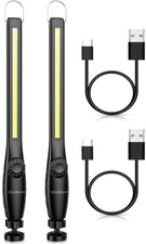 LED Work Light, 800 Lumens Rechargeable COB Work Light with Power Capacity In...