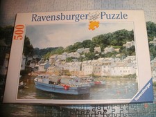 500 Piece Ravensburger Jigsaw Puzzle -Fishing Boats At Polperro.Complete.
