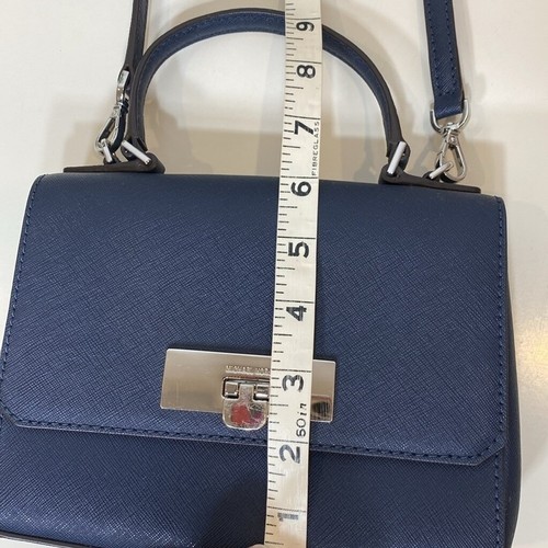 Michael Kors Callie Extra-Small Crossbody Handbag Satchel Navy - Picture 10 of 12