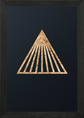 Gold Heilige Geometrie Glyphe Gerahmtes Wandbild Poster Leinwanddruck Bild
