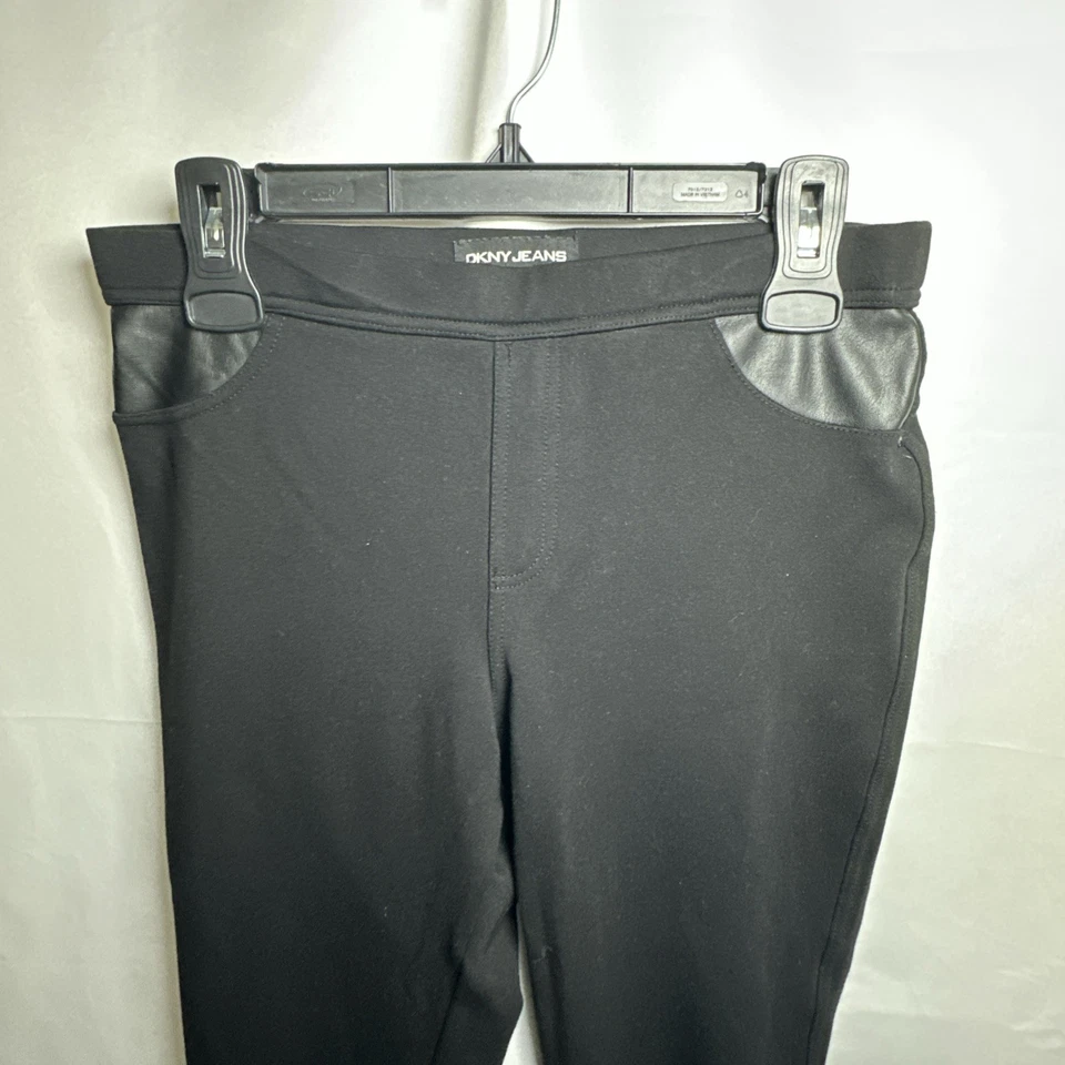 Pantalones elásticos DKNY JEANS para mujer ajustados negros talla M #2108 Foto 2 de 4