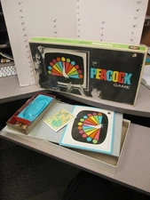 NBC TV set show 1966 PEACOCK board game puzzle advertising Selchow Righter