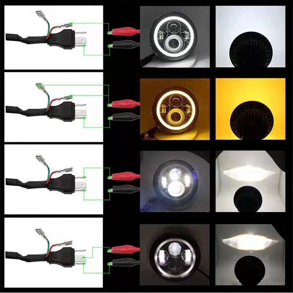 2PCS Fit chevrolet P10 P20 P30 Van 7"inch Round LED Headlights Hi-Low Beam w/DRL - Image 4 of 4