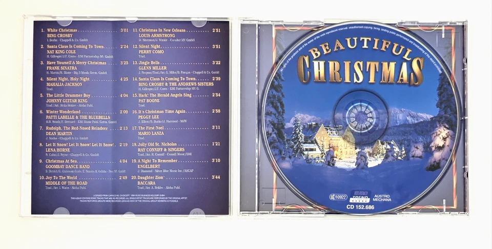 "Beautiful Christmas" CD / 20 Titel Frank Sinatra, Glenn Miller, Dean Martin ... - Bild 4 von 4