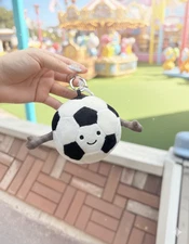 Jellycat Amuseables Soccer Ball Bag Charm – Plush Keychain Accessory NWT