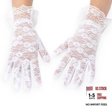 Nacorulu Lace Gloves for Women Tea Party,Premium Quality Meets One Size White