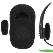 Geekria Foam Ear Pads for BlueParrott B350-XT Headphones Black