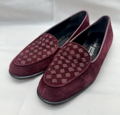 Juan Jose Garcia Women s Burgundy Suede 6.5 M Made in Spain Leather Sole