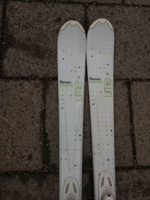 Salomon Lime Damenski 159cm R12m Ski Damen 160 All Mountain Carver Weiß