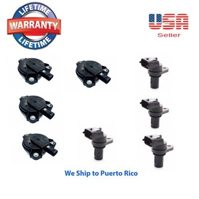 Set 4 Camshaft Position Sensors & 4 Adjuster Magnets Fit:Mercedes R171 W203